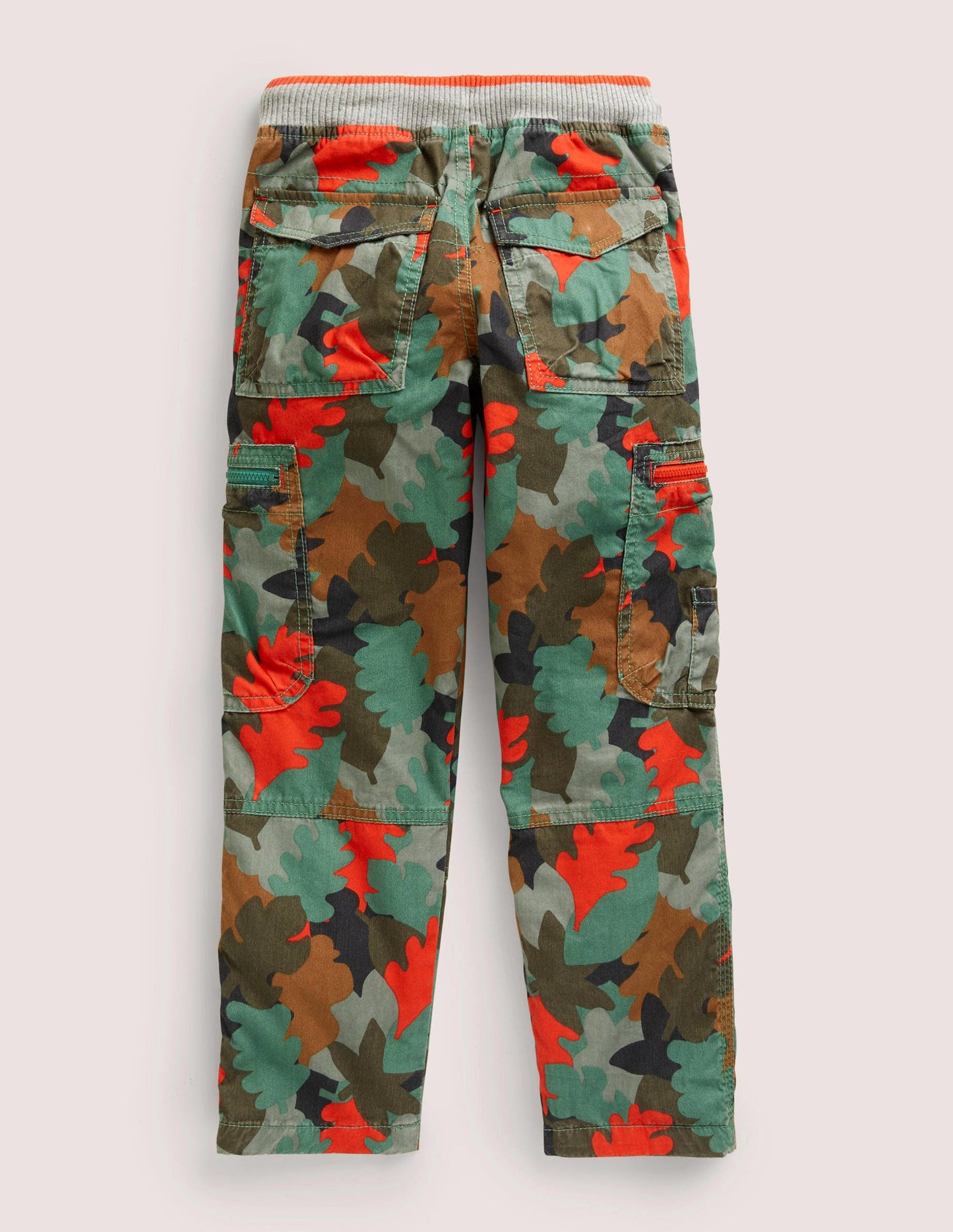 Cosy Lined Cargo Trousers-Rosemary Autumn Leaf Camo