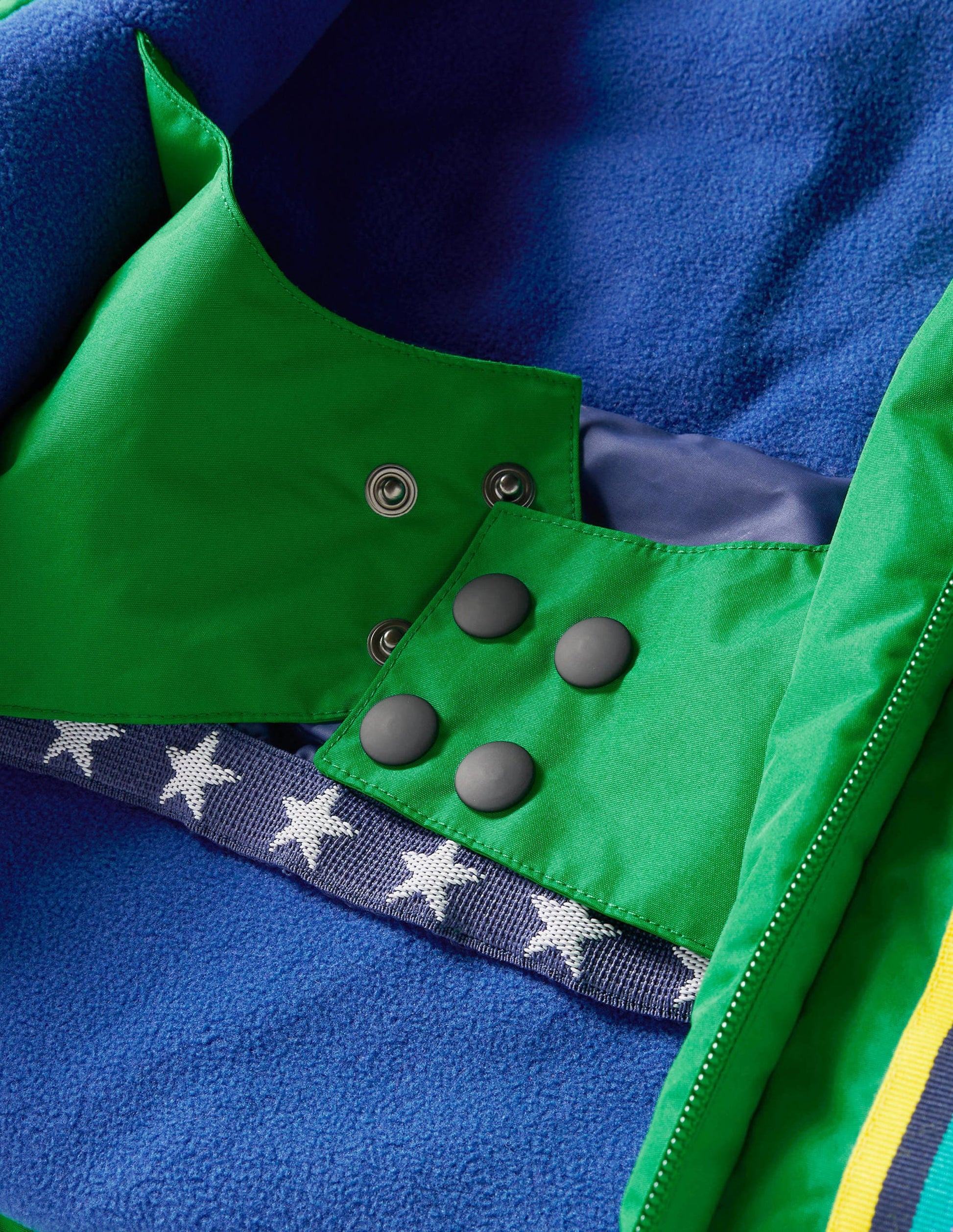 Green Fleece-Lined Waterproof Jacket-Green Fizz Colourblock-3