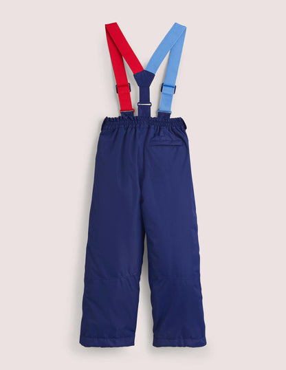Navy Waterproof Dungaree Trousers-College Navy-2