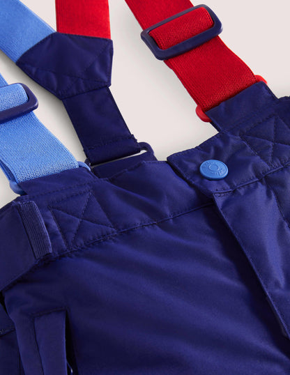 Navy Waterproof Dungaree Trousers-College Navy-3