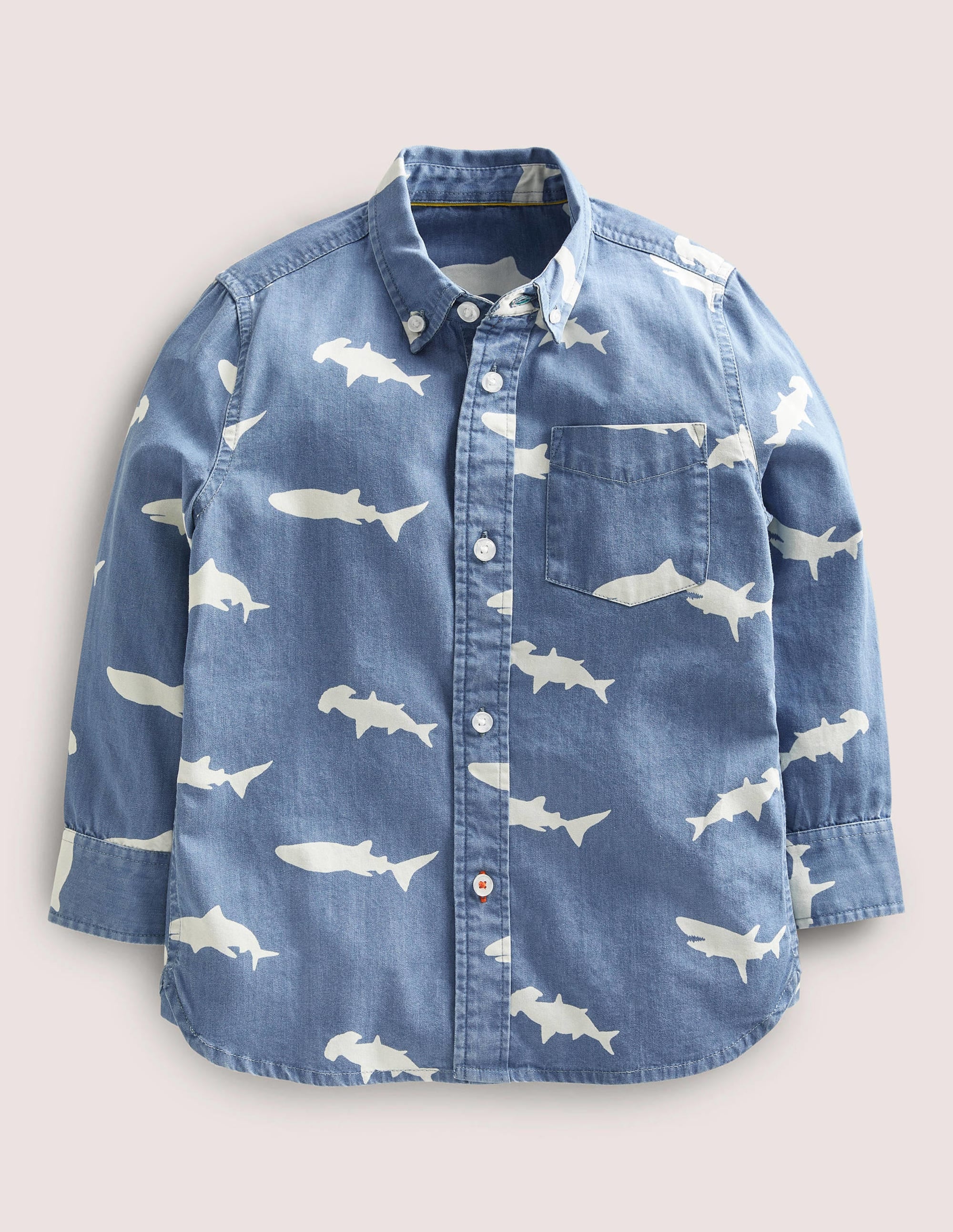 Interest Denim Shirt-Light Denim Sharks - Image 1