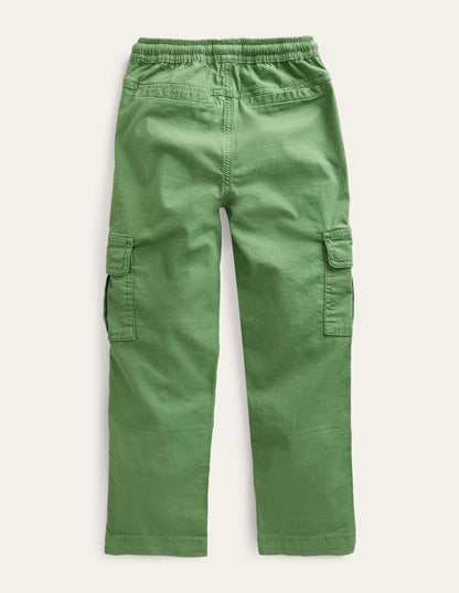 Cargo Pull-on Trousers-Safari Green-2