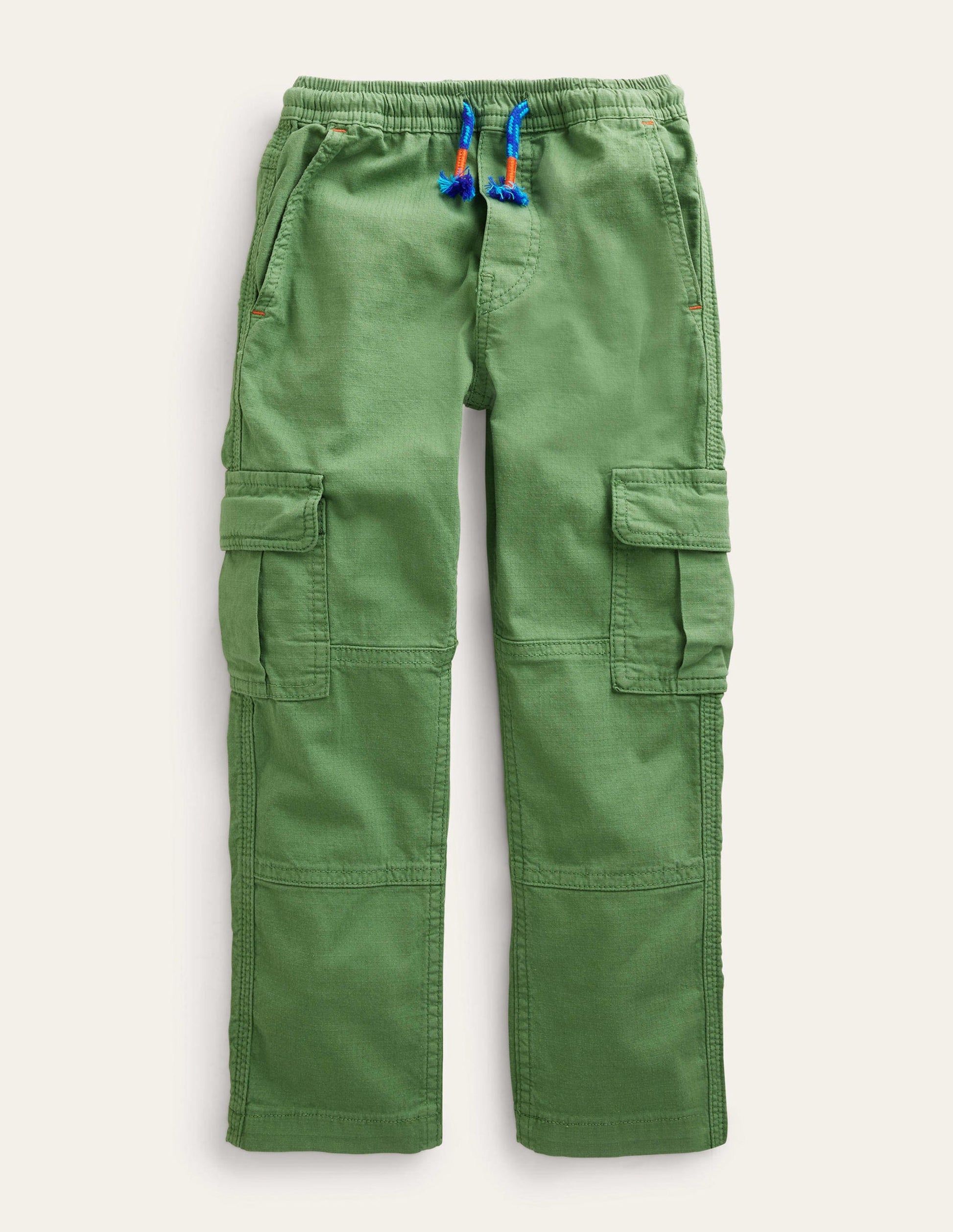 Cargo Pull-on Trousers-Safari Green-1