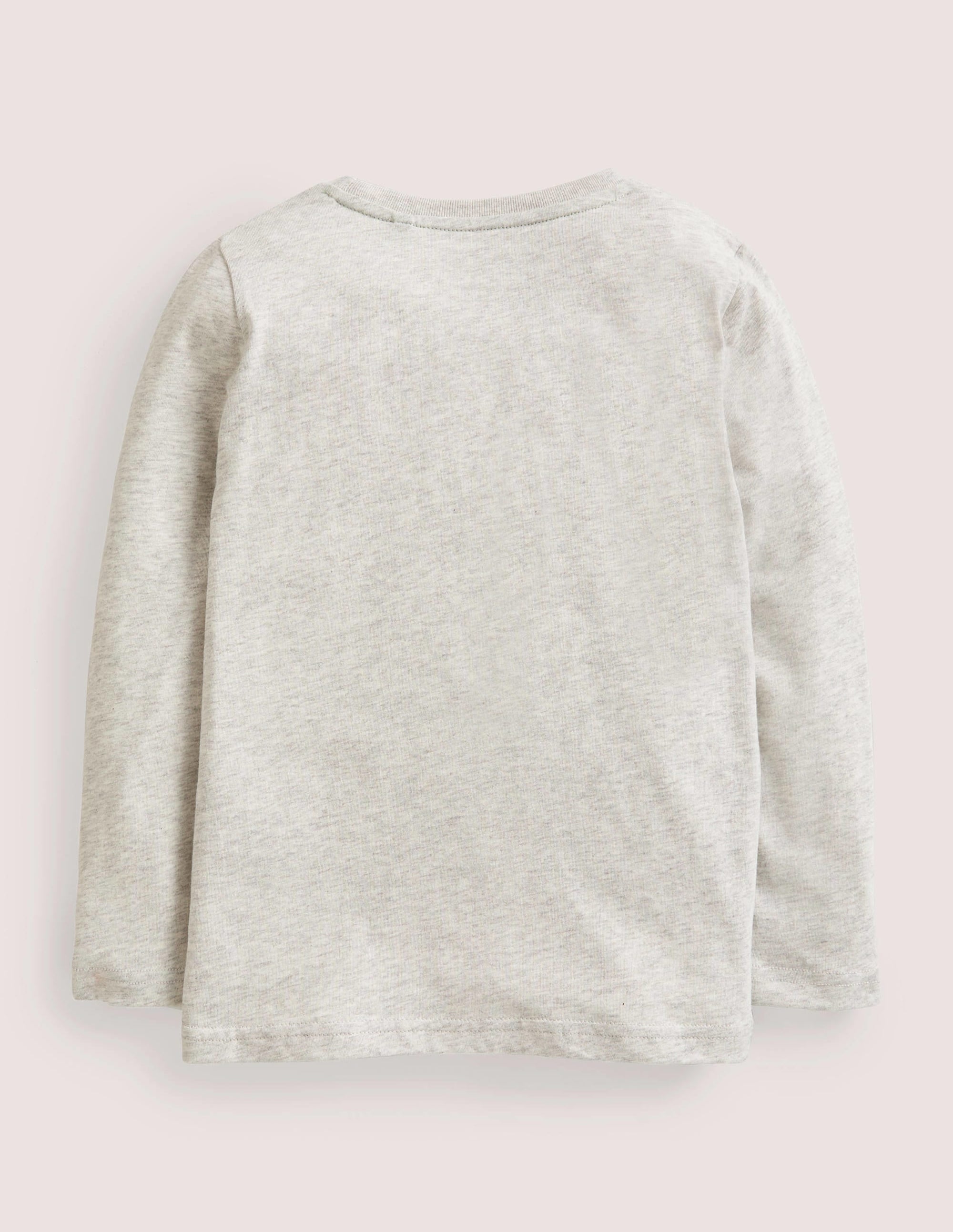 Long Sleeved Graphic T-shirt-Silver Marl Dinos - Image 2