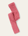 Cable Footless Tights-Autumn Rose Pink