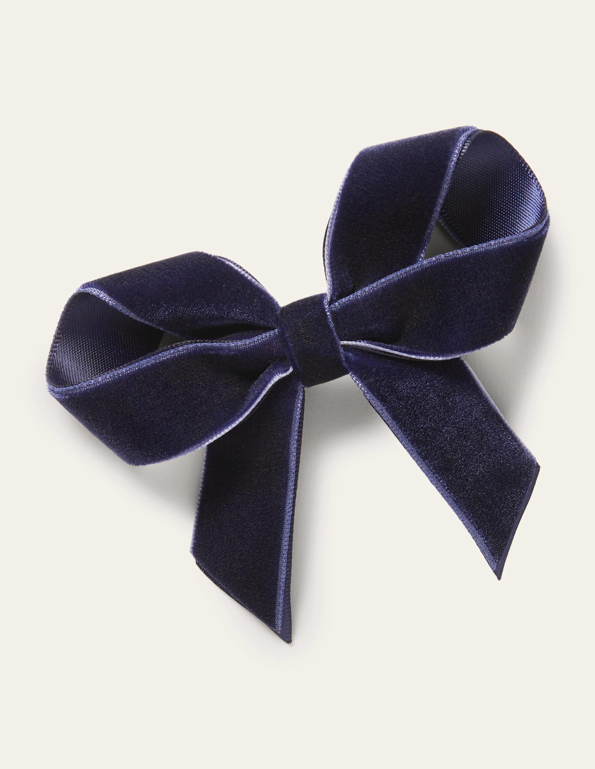 Large Bow Hair Clip-College Navy - Image 1