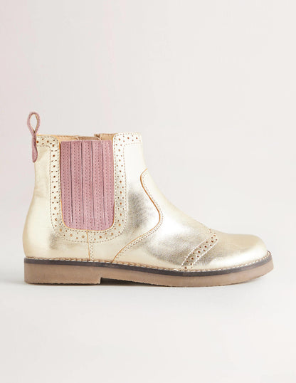Chelsea Boots-Gold Metallic-1