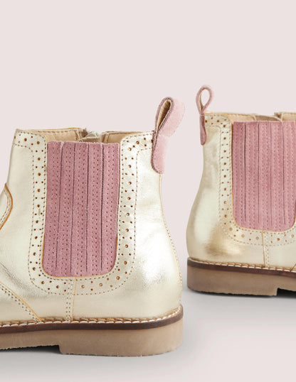Chelsea Boots-Gold Metallic-3