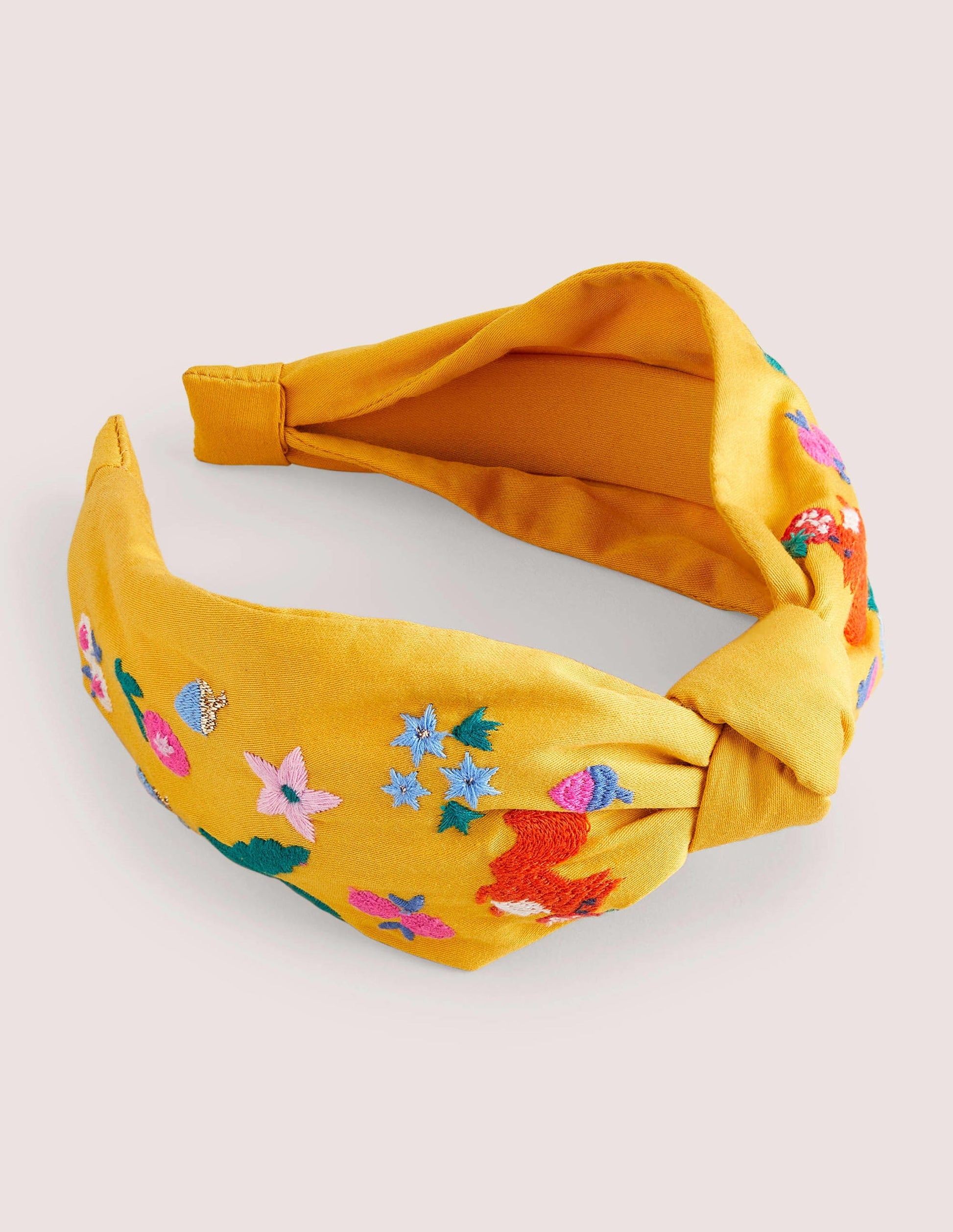 Twisted Knot Headband-Yellow-1