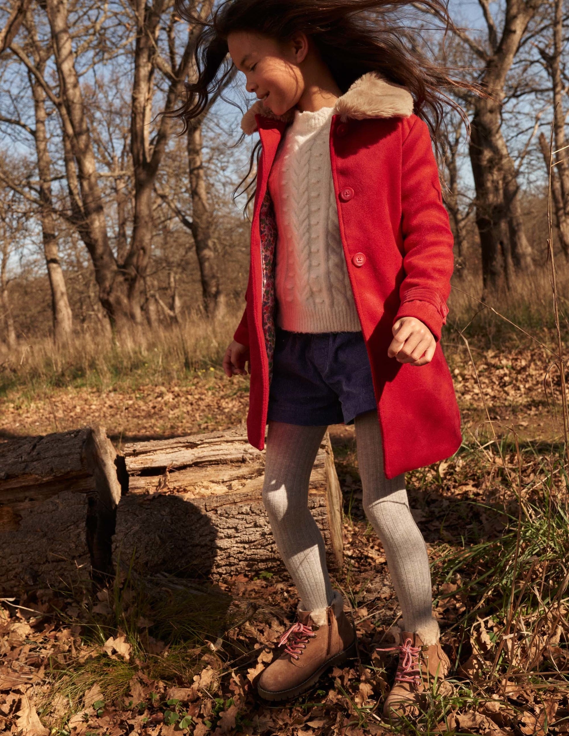 Cosy Lace Up Boots-Tan-4