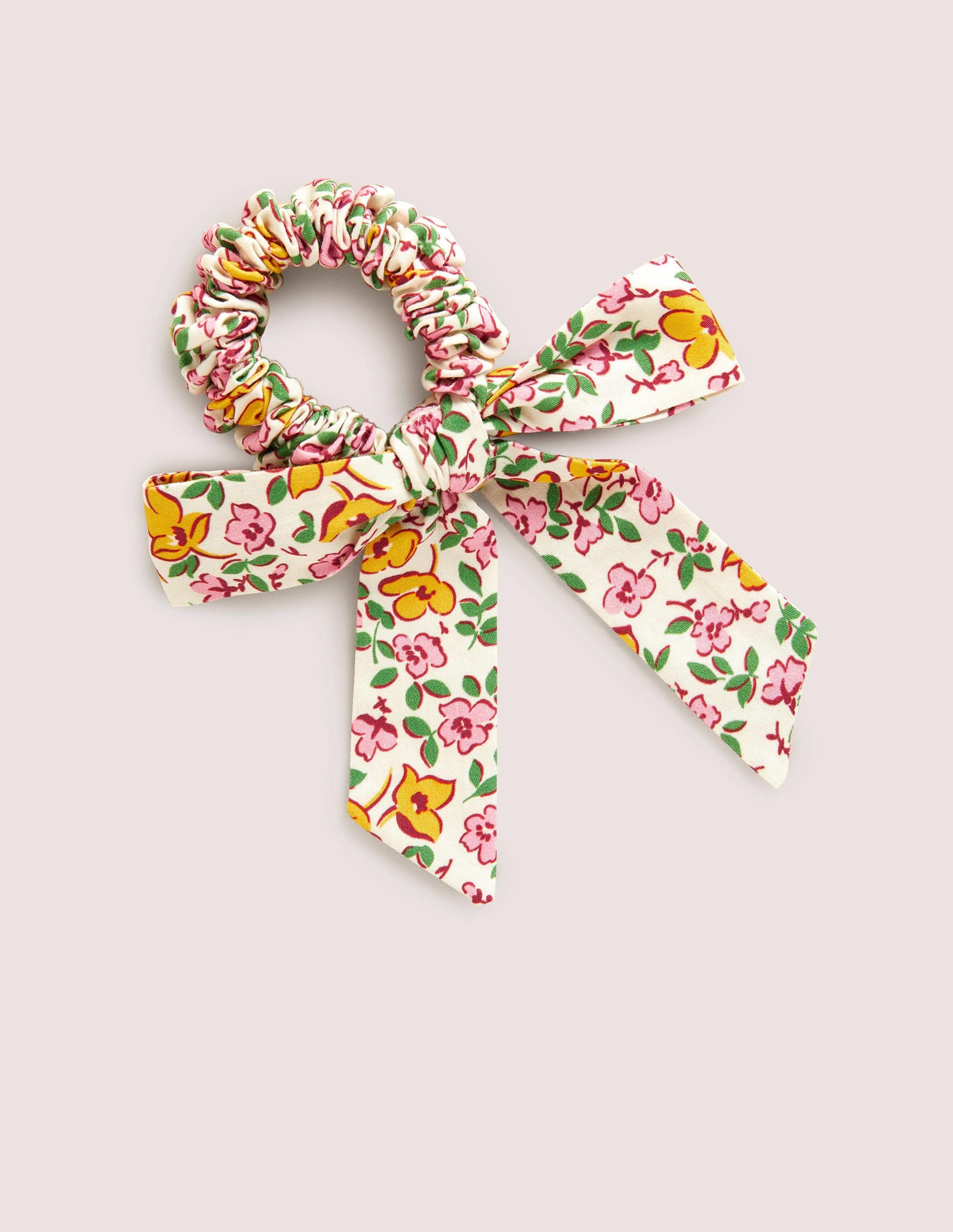 Bow Scrunchie-Multi Floral - Image 1