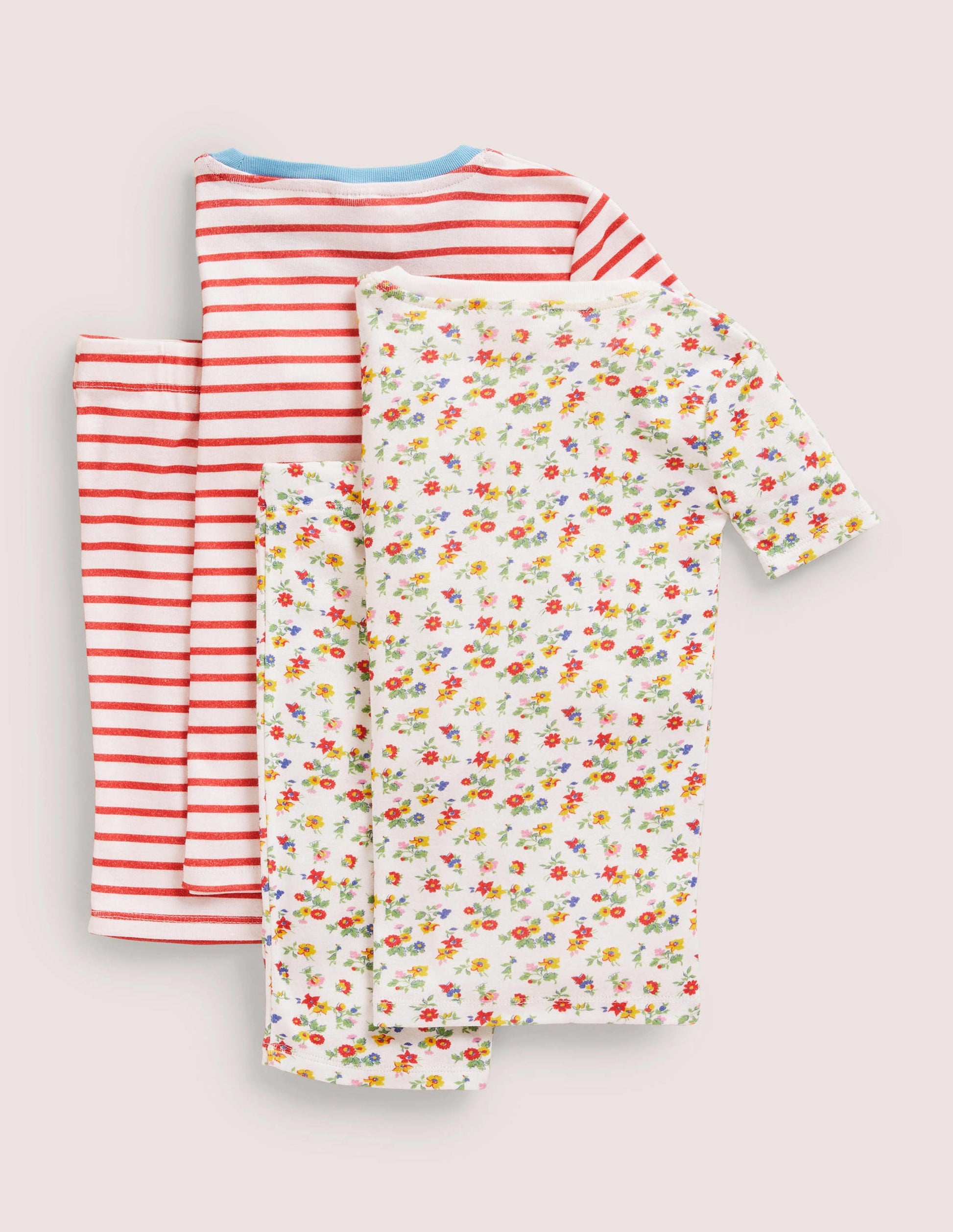 Twin Pack Snug Short Pyjamas-Multi Patchwork Floral-2