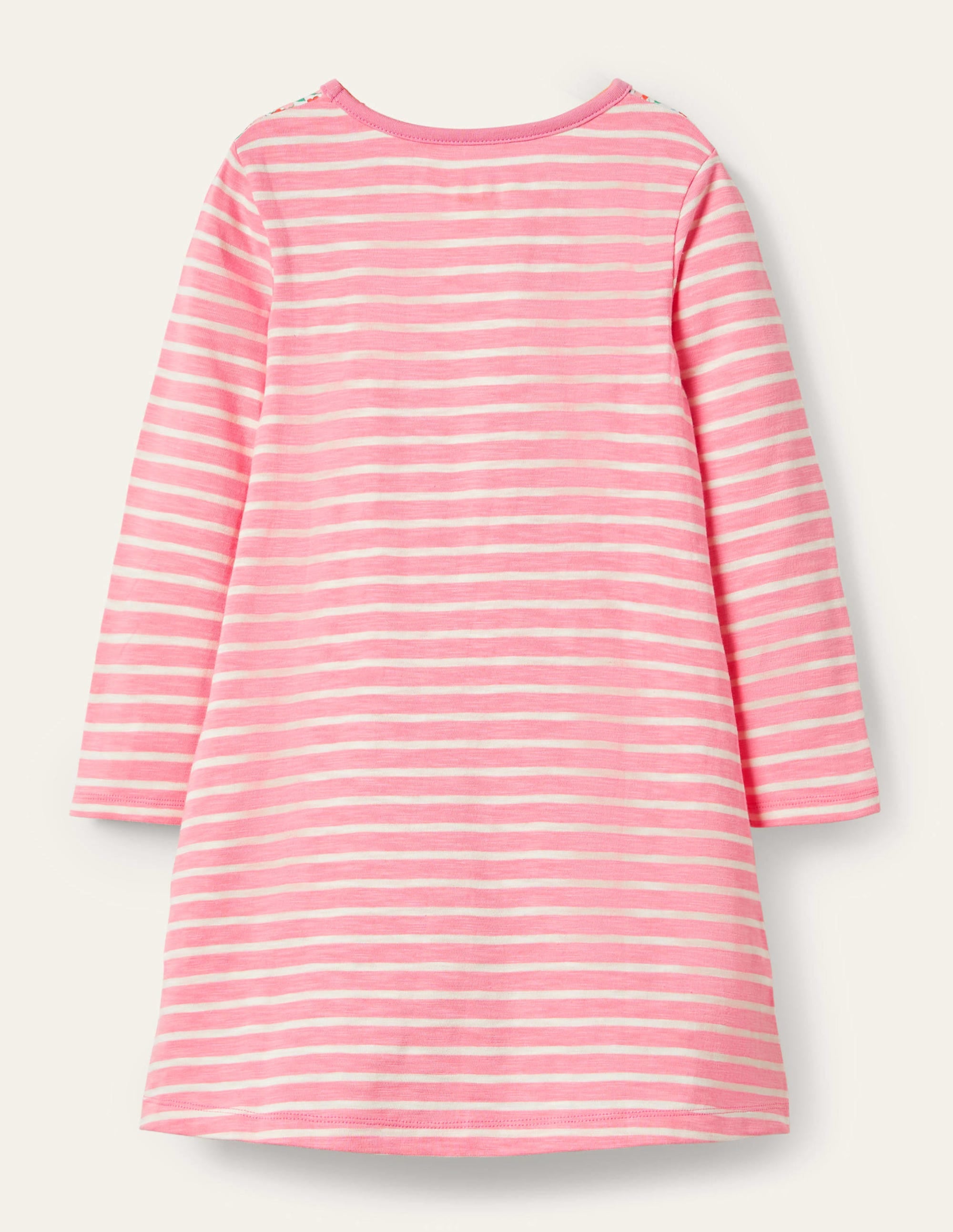 Pink Heart Fun Pocket Jersey Dress-Formica Pink/ Ivory - Image 3