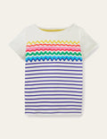 Short-sleeved Breton-Ric Rac Placement Breton