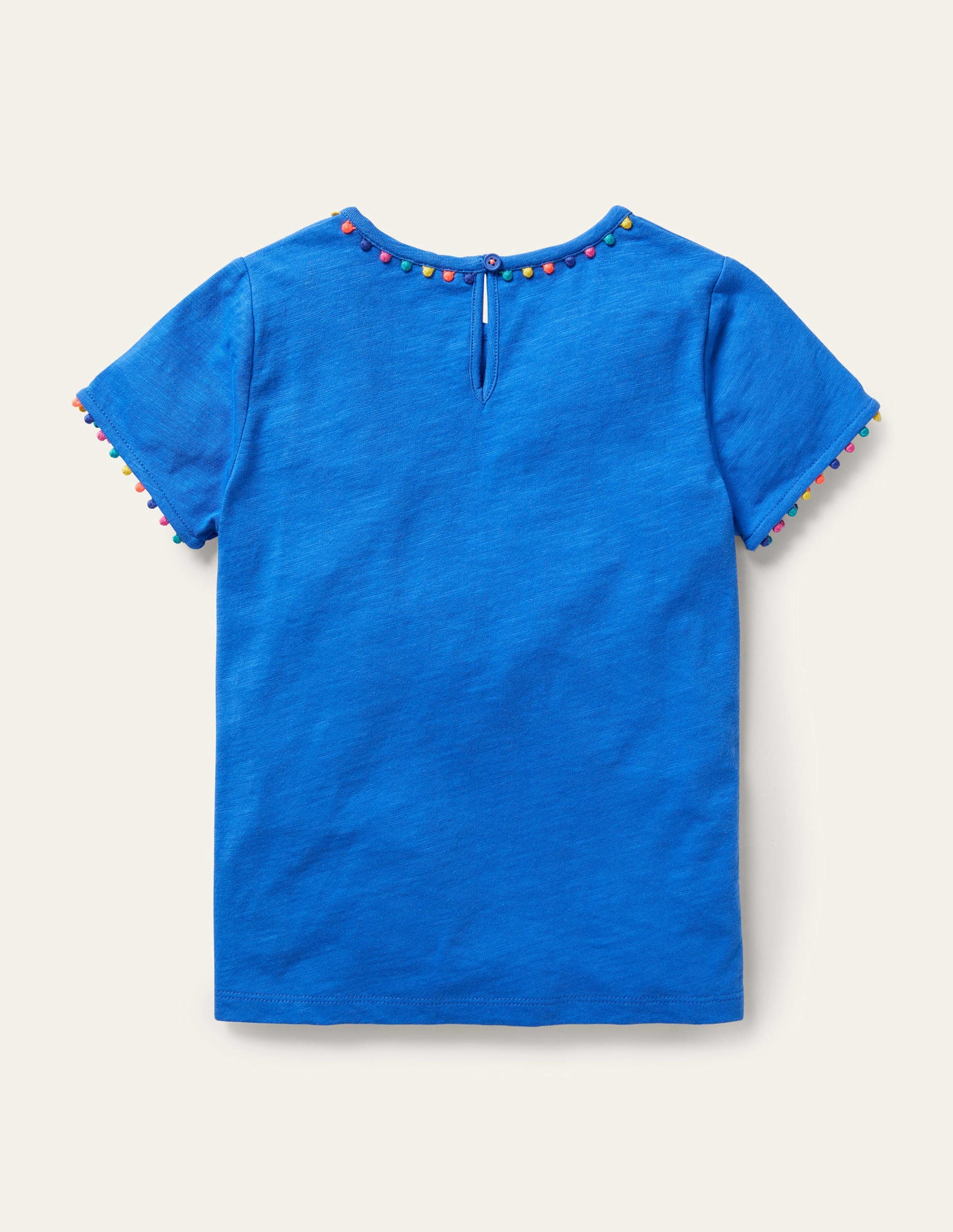 Charlie Pom Jersey T-shirt-Brilliant Blue-2