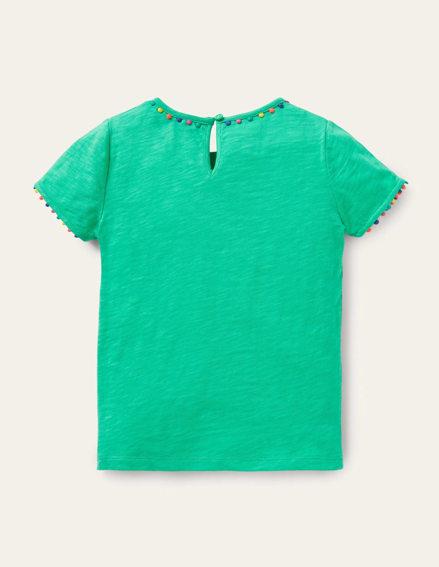 Charlie Pom Jersey T-shirt-Tropical Green