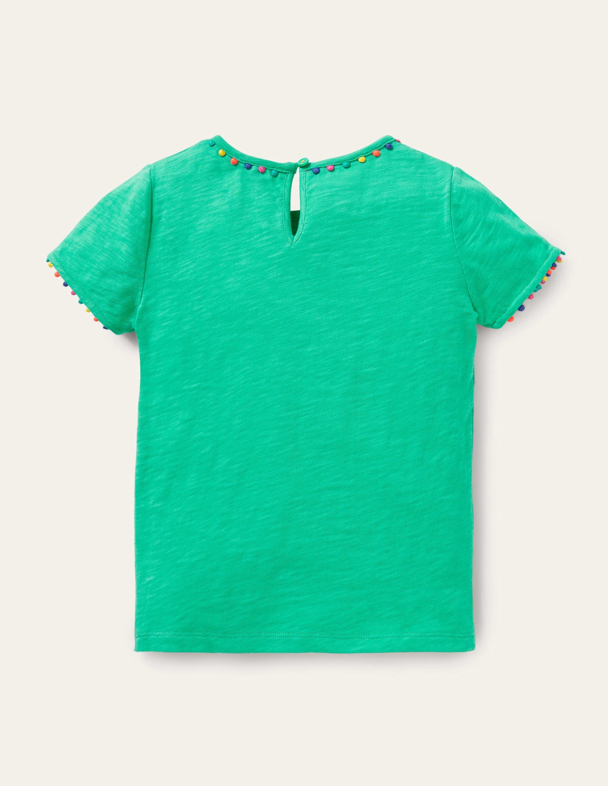 Charlie Pom Jersey T-shirt-Tropical Green-2