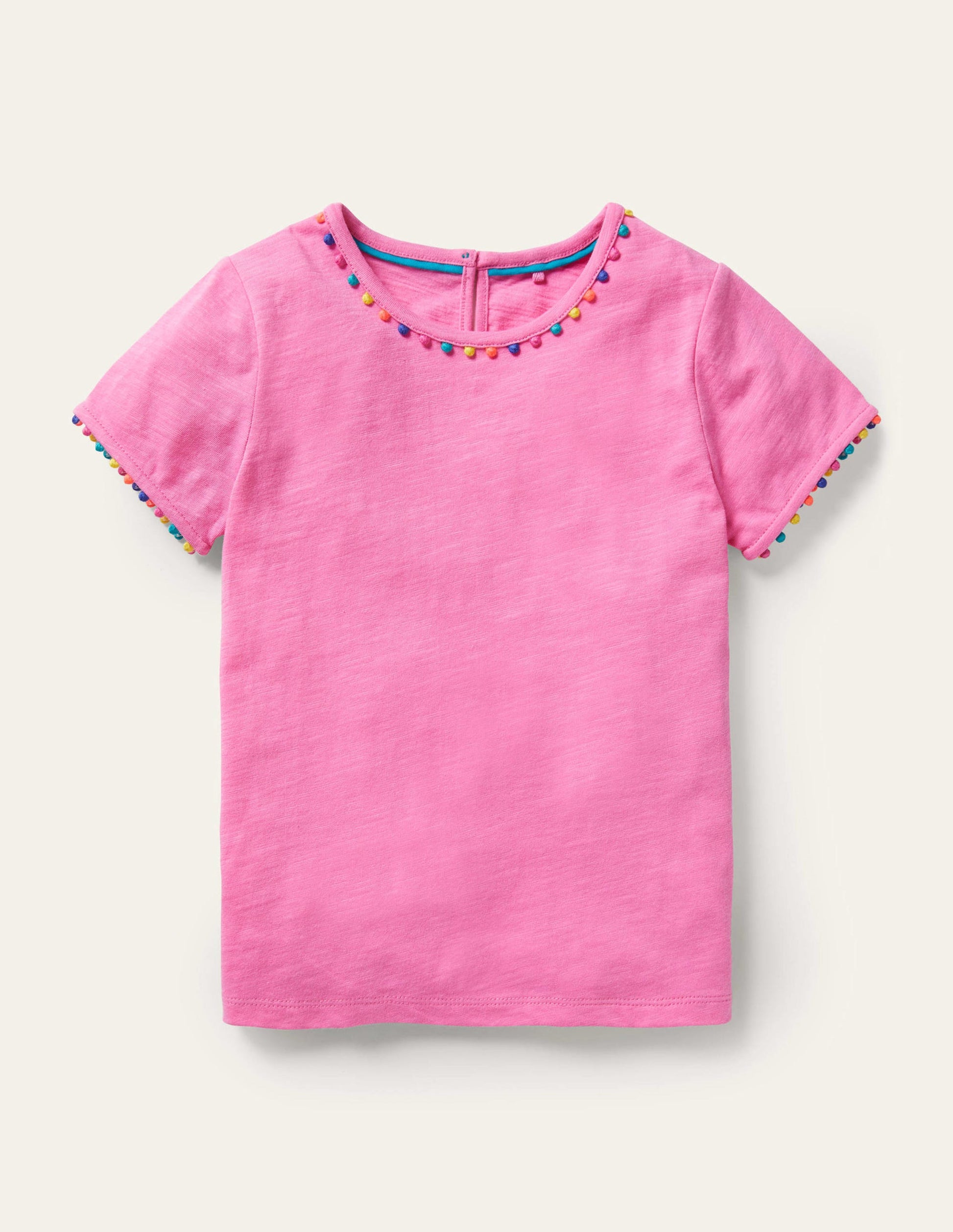Charlie Pom Jersey T-shirt-Strawberry Ice Pink-1