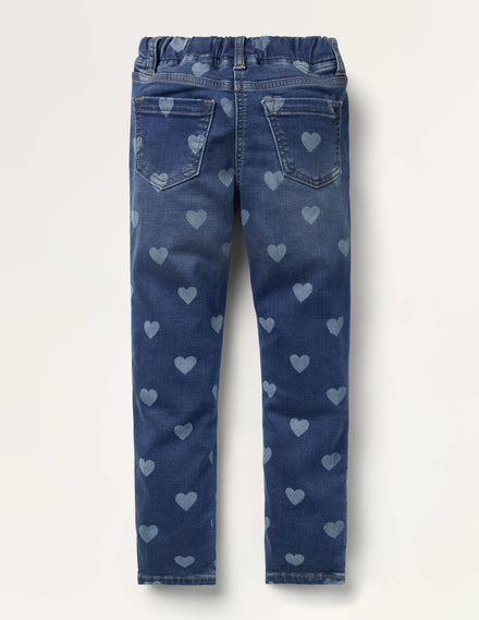 Adventure-flex Denim Leggings-Mid Vintage Heart