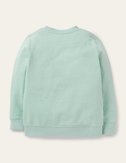 Green Guinea Pig Print Sweatshirt-Green Guinea Pig Fairy-4