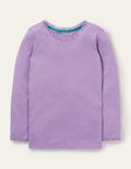 Supersoft Pointelle T-shirt-Aster Purple