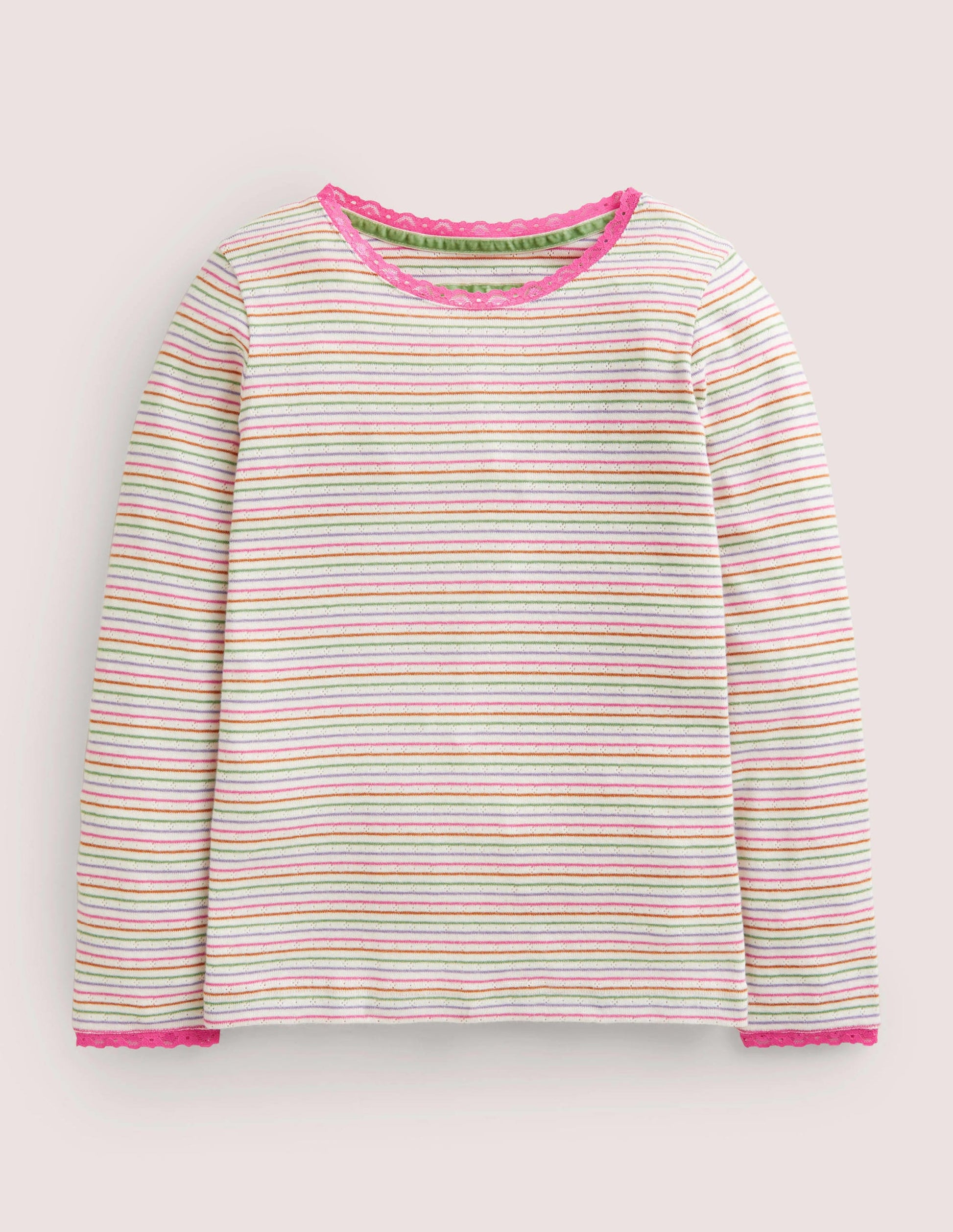 Supersoft Pointelle T-shirt-Aster Purple/Ivy Rainbow-1