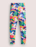 Fun Leggings-Multi Flowerpatch Unicorns