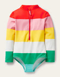 Long-sleeved Swimsuit-Multi Rainbow