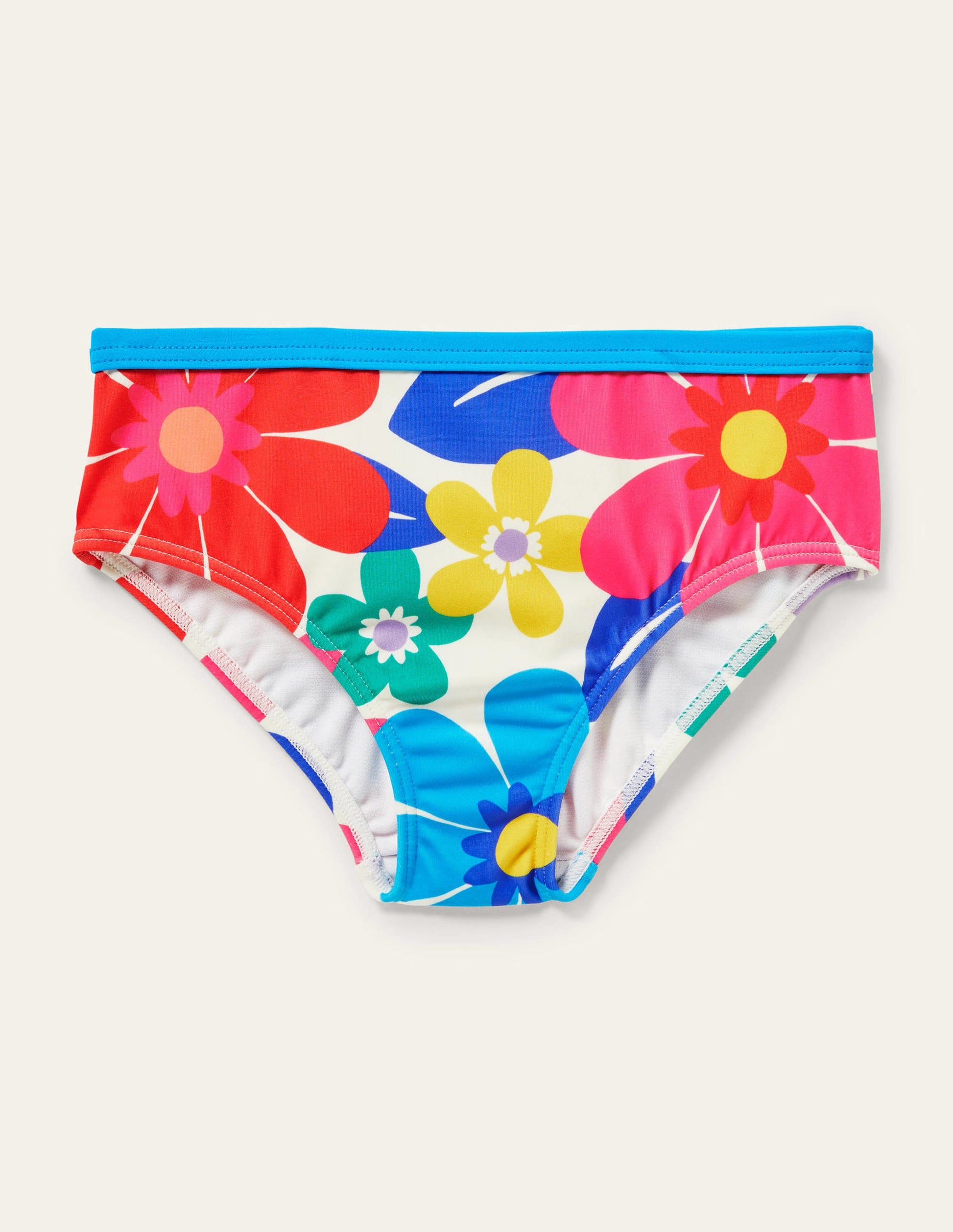 Patterned Bikini Bottoms-Multi Surf Floral-1