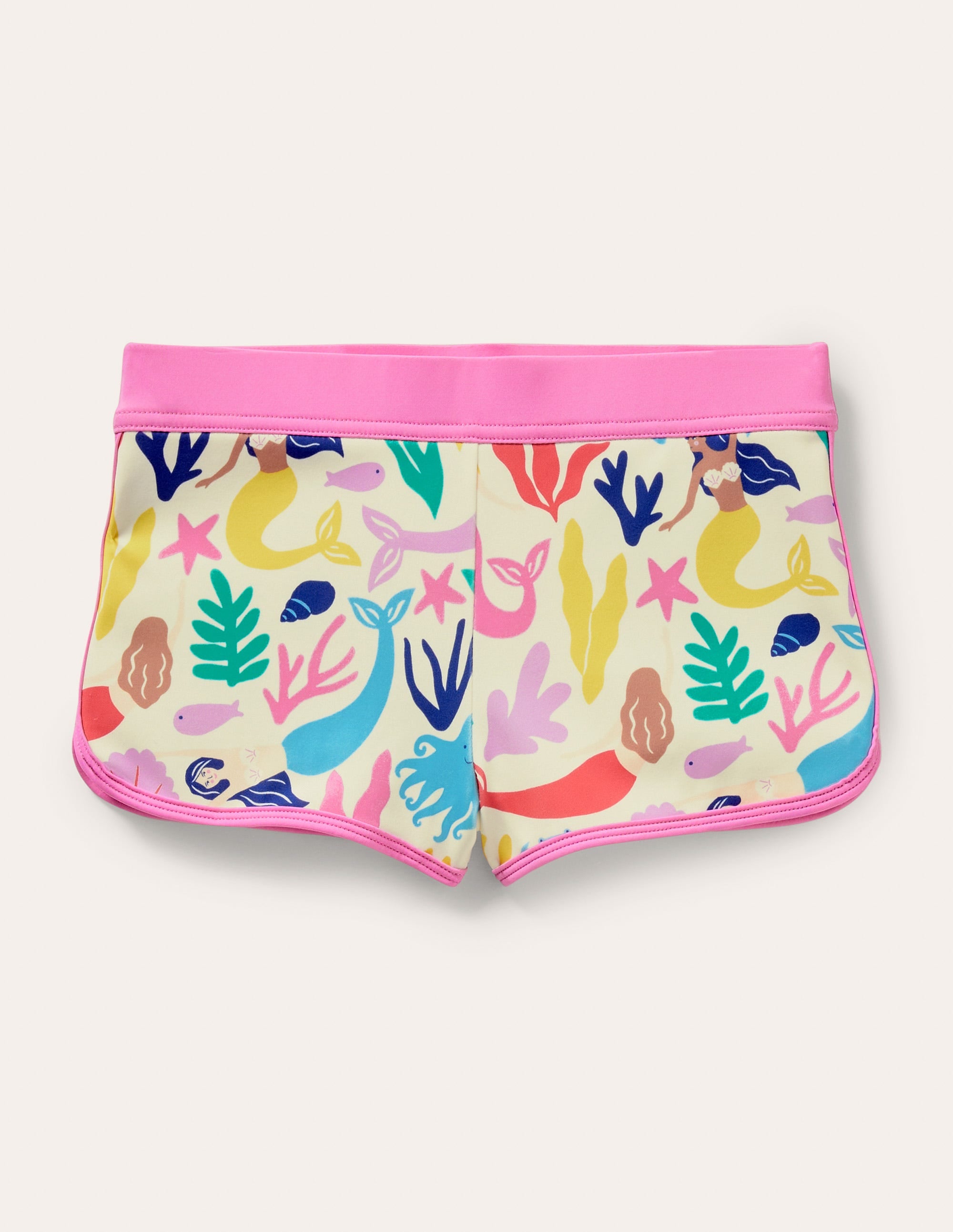 Patterned Swim Shorts-Multi Mermaids - Image 1