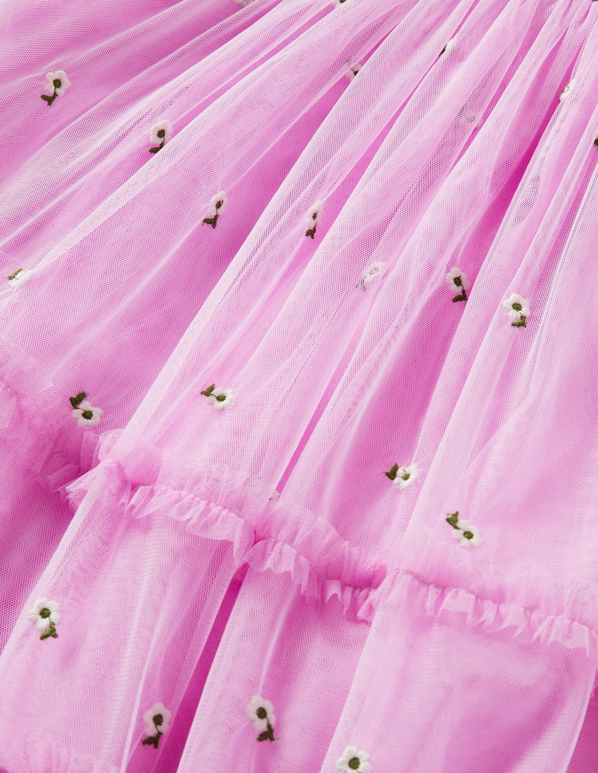 Lilac Floral Tiered Tulle Dress-Orchid Petal Purple-3