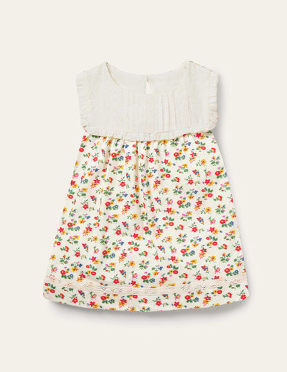 Broderie Yoke Top-Multi Patchwork Floral-1