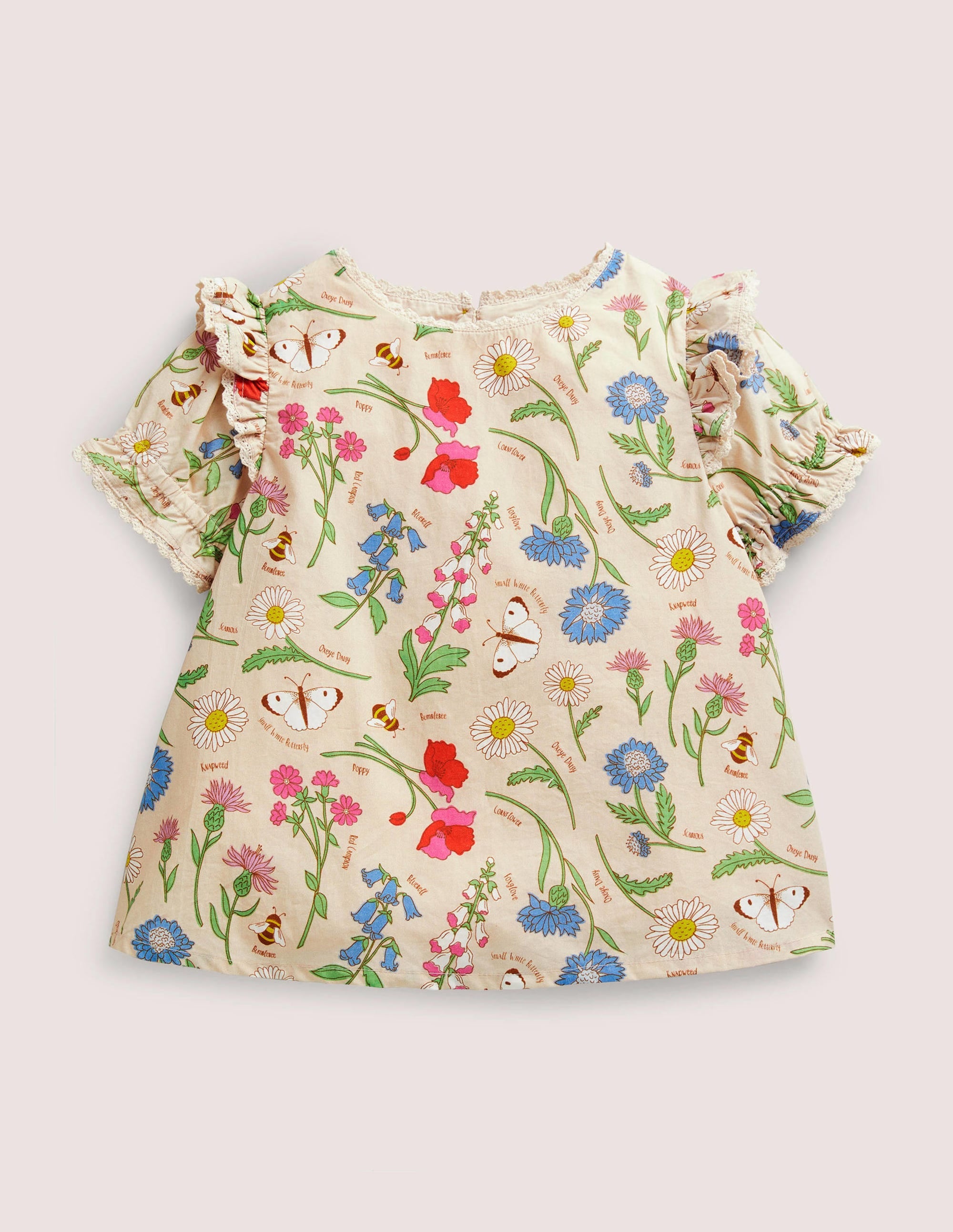 Printed Woven Blouse-Provence Dusty Pink Flowers - Image 1