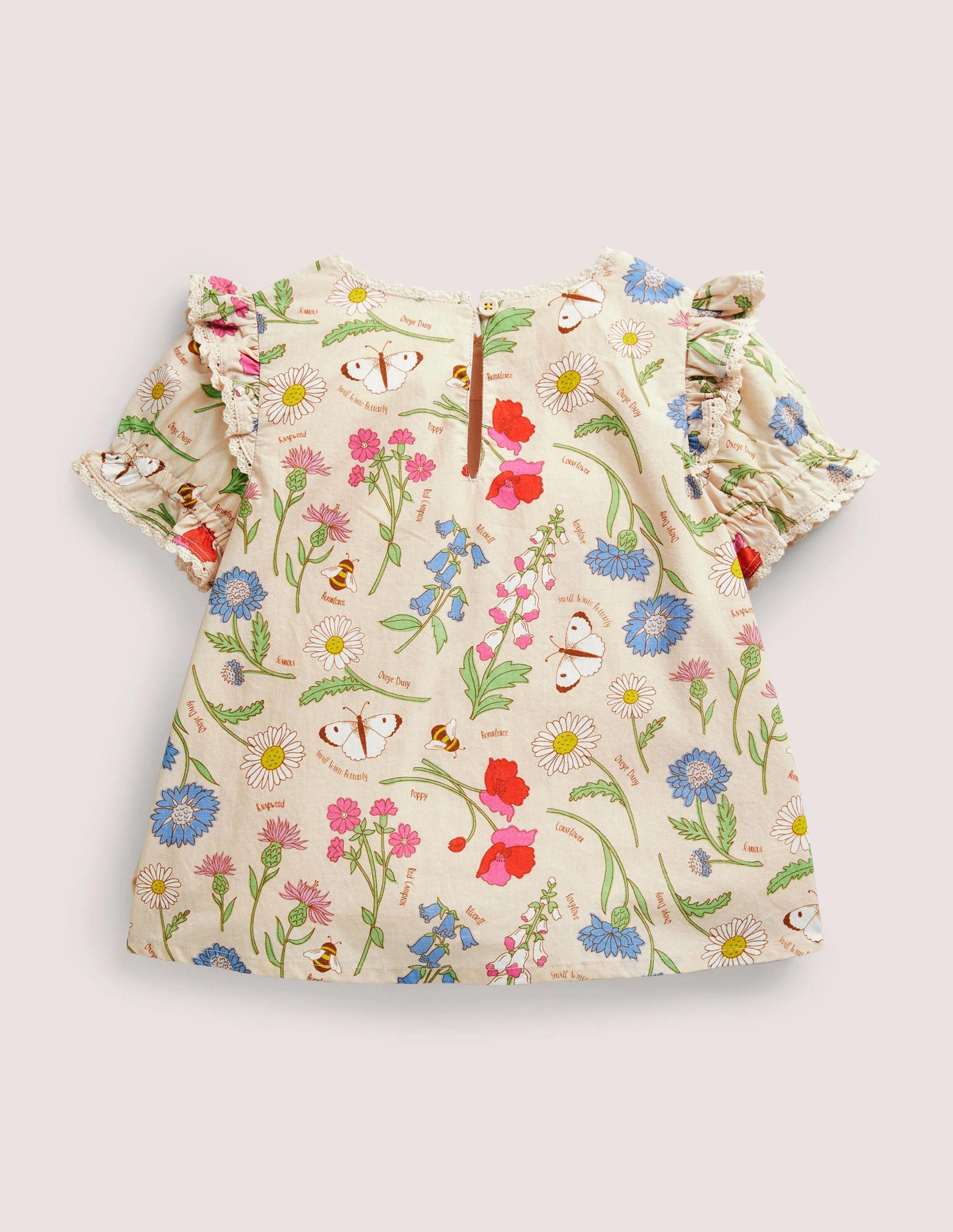 Printed Woven Blouse-Provence Dusty Pink Flowers-2