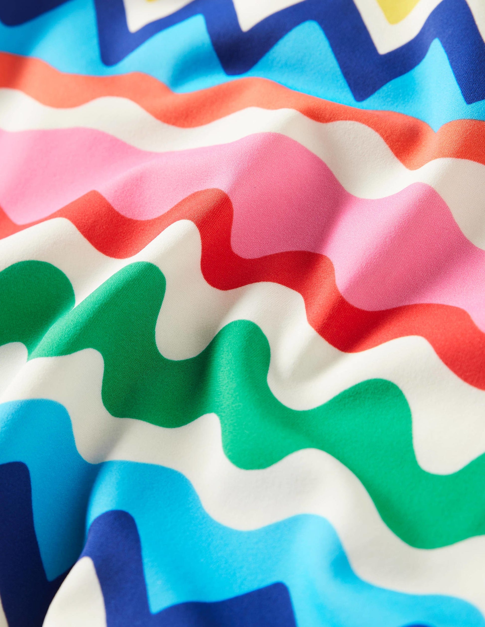 Cross-back Printed Swimsuit-Multi Ric Rac Stripe-3