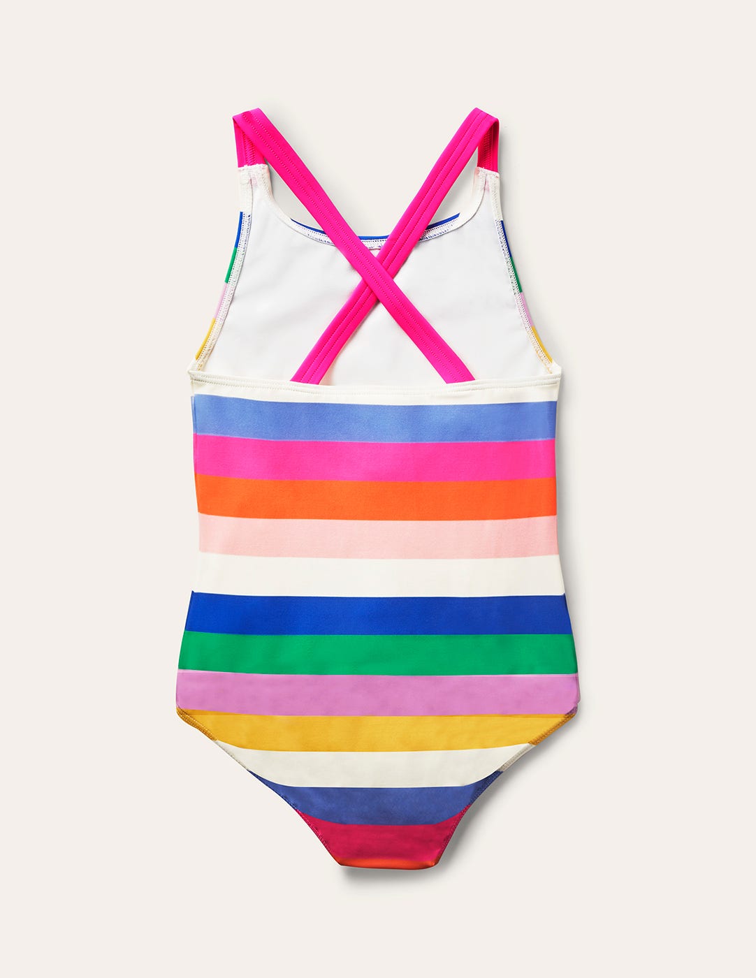 Cross-back Printed Swimsuit-Rainbow Multi-2