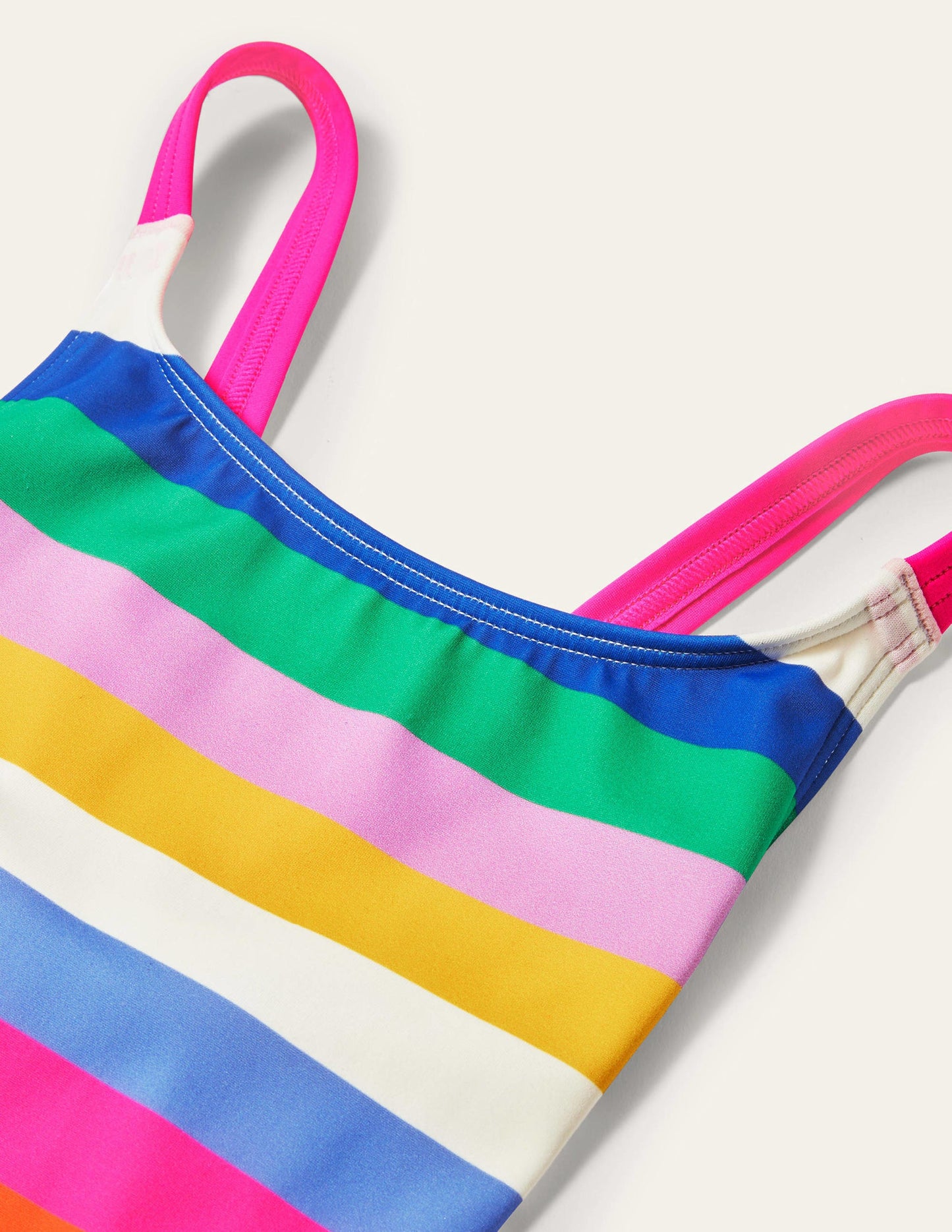 Cross-back Printed Swimsuit-Rainbow Multi