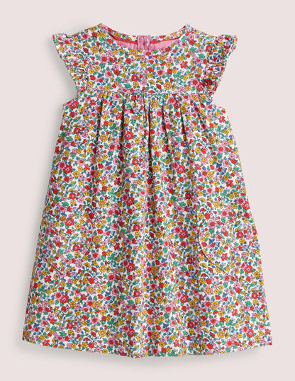 Easy Everyday Dress-Ivory Vintage Floral-1