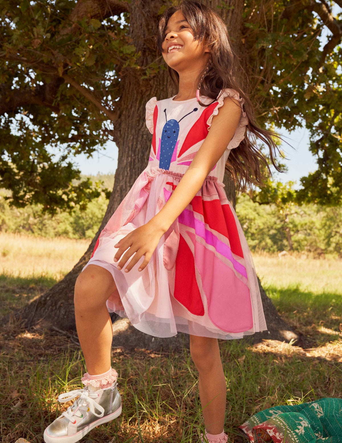 Butterfly Tulle Dress-Provence Dusty Pink Butterfly - Image 4