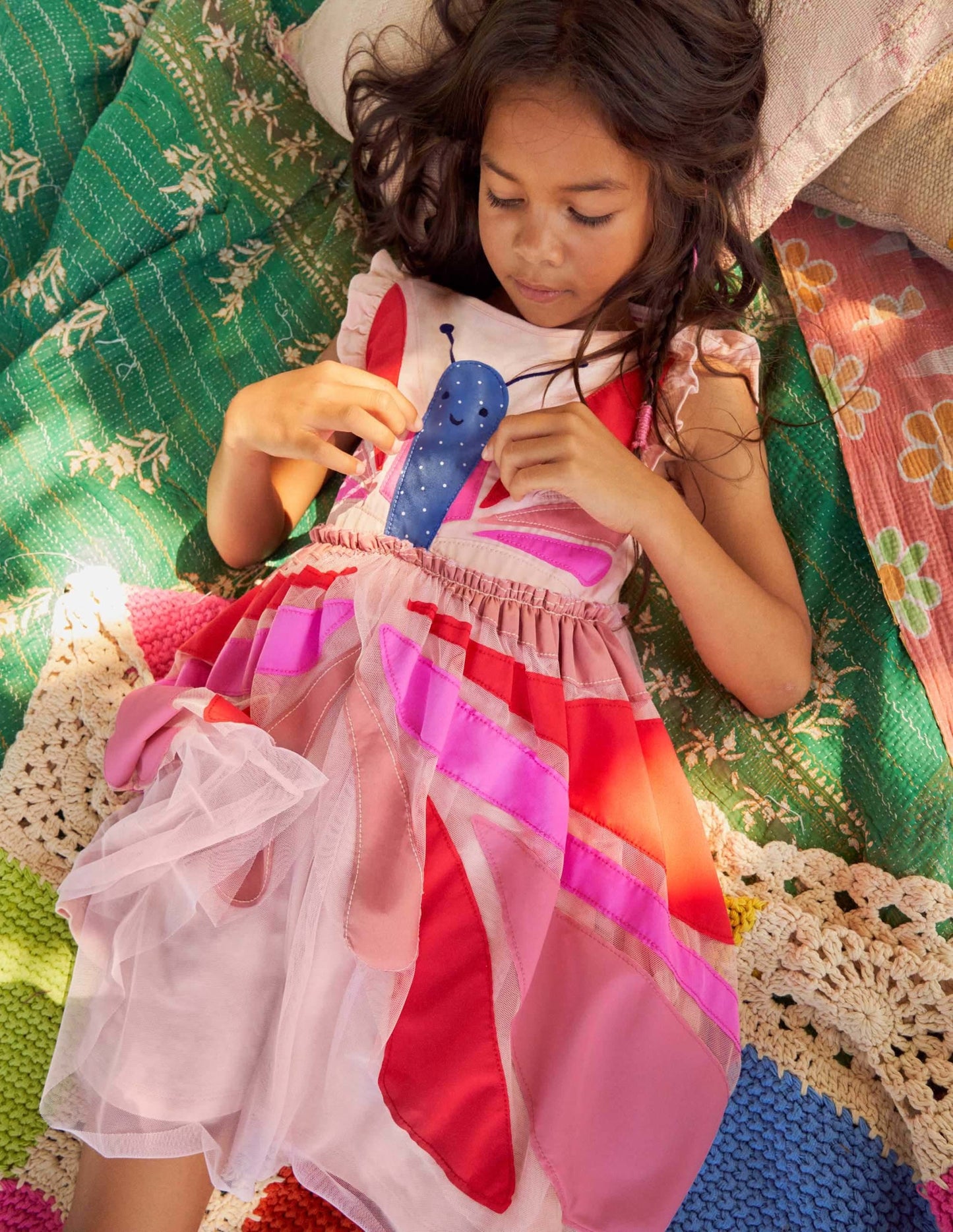 Butterfly Tulle Dress-Provence Dusty Pink Butterfly