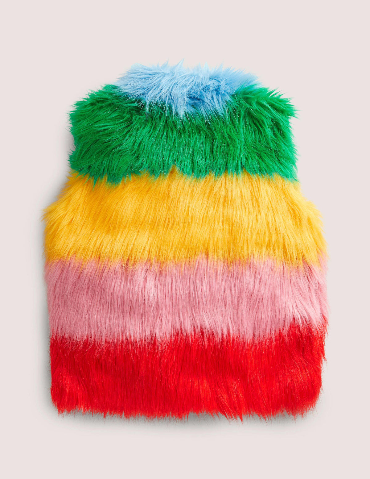 Faux Fur Gilet-Multi Rainbow-2