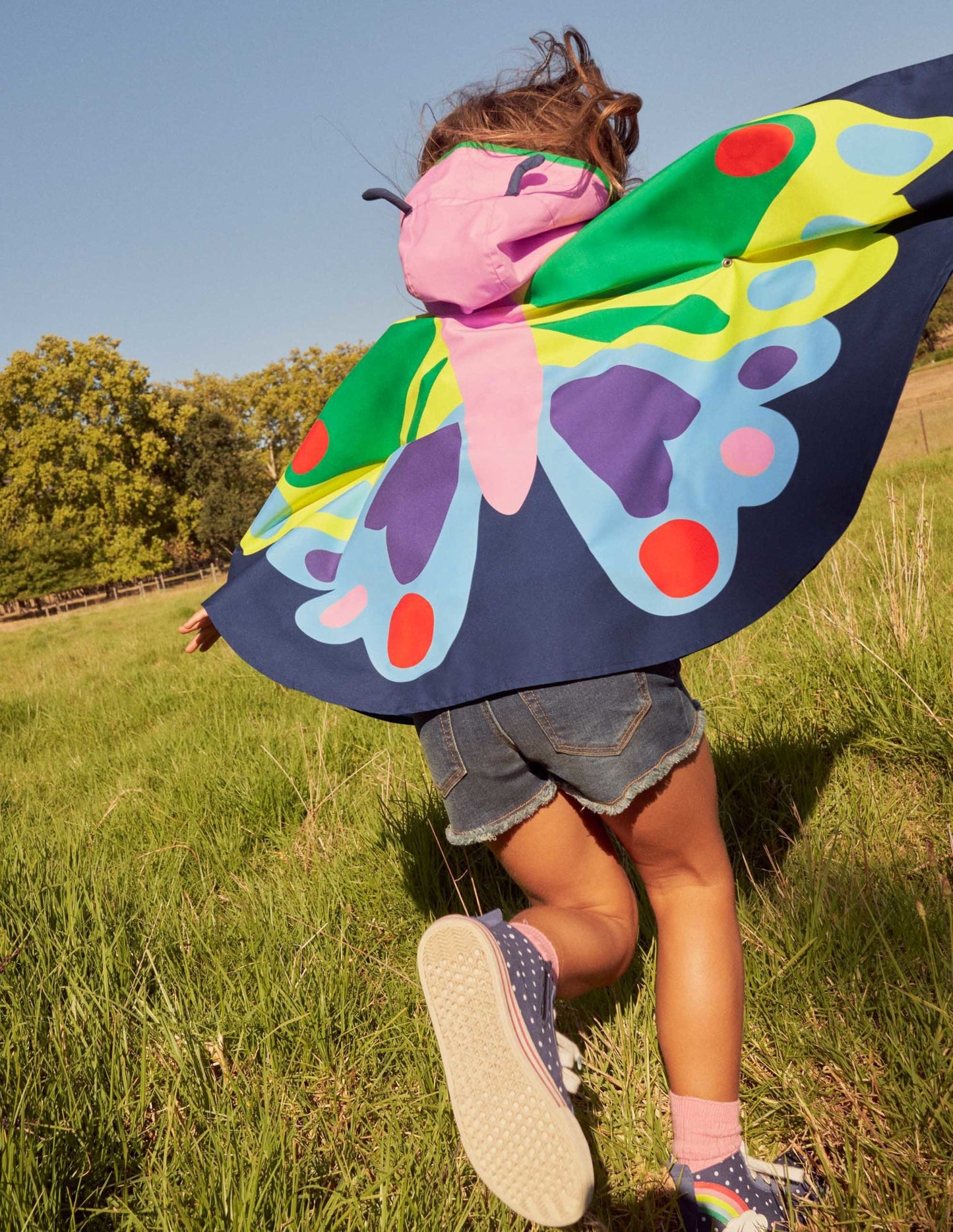 Butterfly Poncho-College Navy