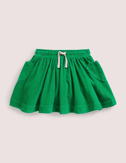 Woven Twirly Skirt-Highland Green-1