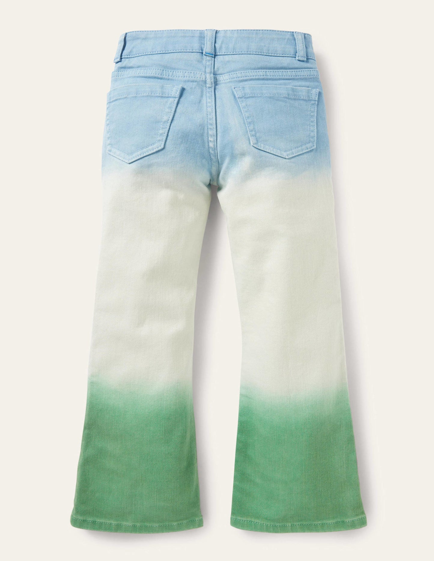 Flared Jeans-Surfboard Blue/Green Ombre