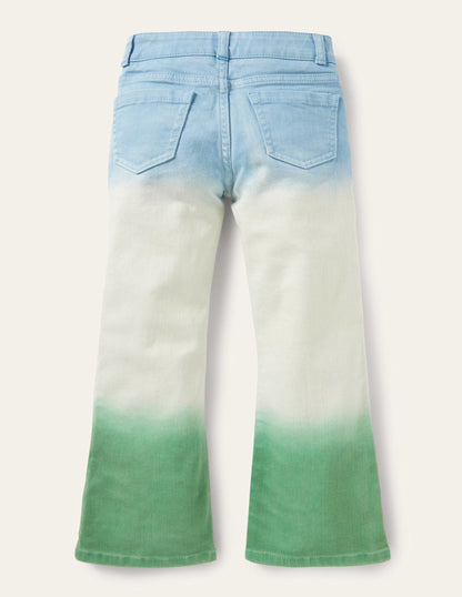 Flared Jeans-Surfboard Blue/Green Ombre-2