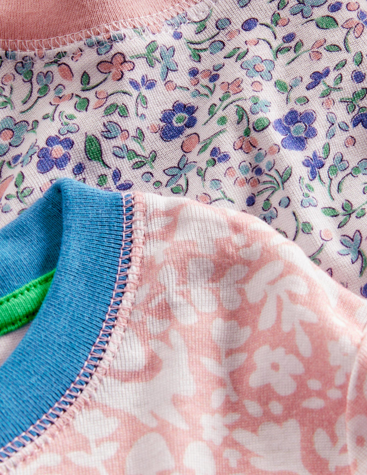 Twin Pack Snug Pyjamas-Ivory Ditsy Floral/ Boto Pink - Image 3