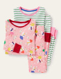 Twin Pack Snug Pyjamas-Boto Pink Fairies