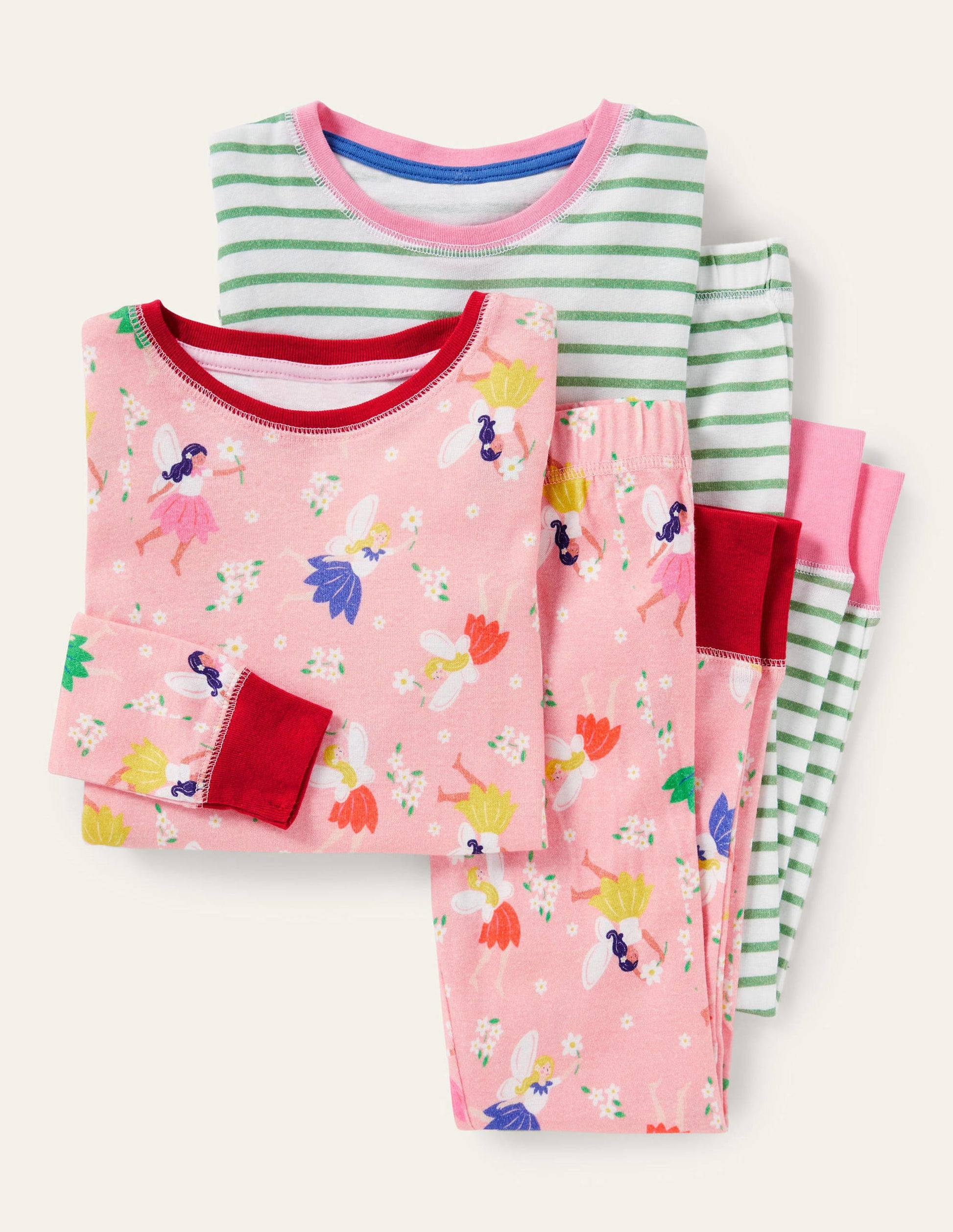 Twin Pack Snug Pyjamas-Boto Pink Fairies-1