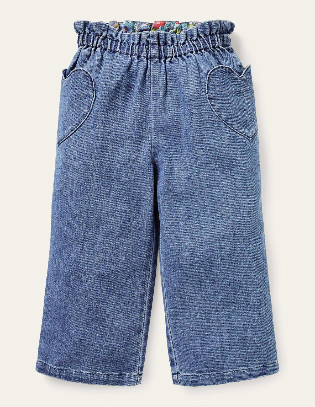 Wide Leg Pull-On Trouser-Mid Vintage Denim-1