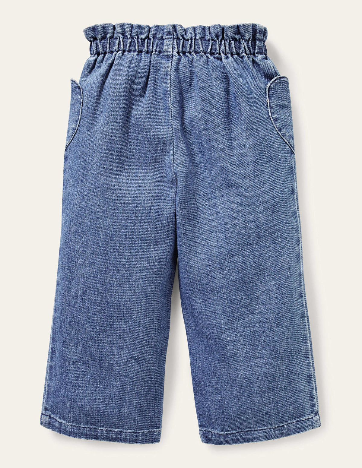 Wide Leg Pull-On Trouser-Mid Vintage Denim-2